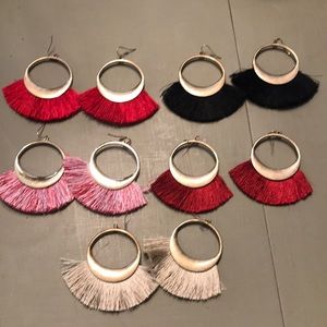 Fan tassel earrings